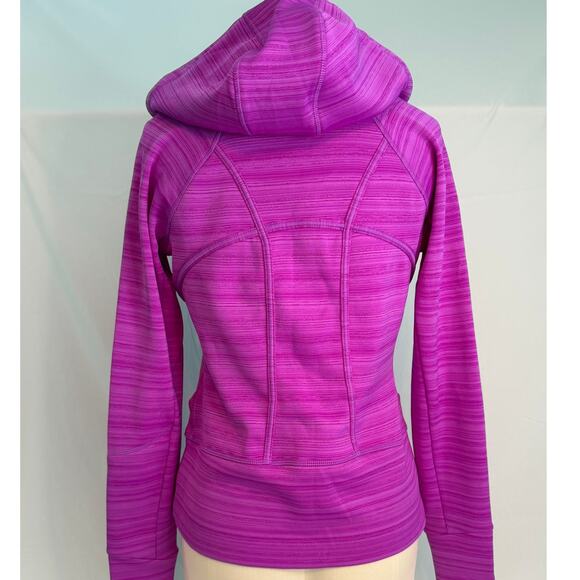 Athleta Pink Space Dye Full Zip HoodieWomen’s Medium Running Yoga Athleisure - Picture 4 of 6